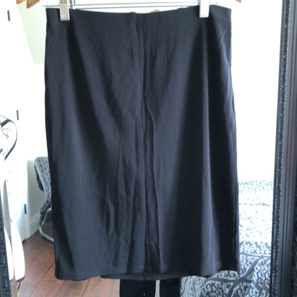 Sz8 Joseph Ribkoff elastic waist black ruched skirt - Picture 2 of 4
